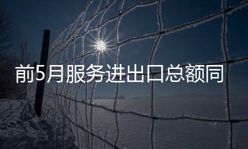 前5月服务进出口总额同比增16%-PC28